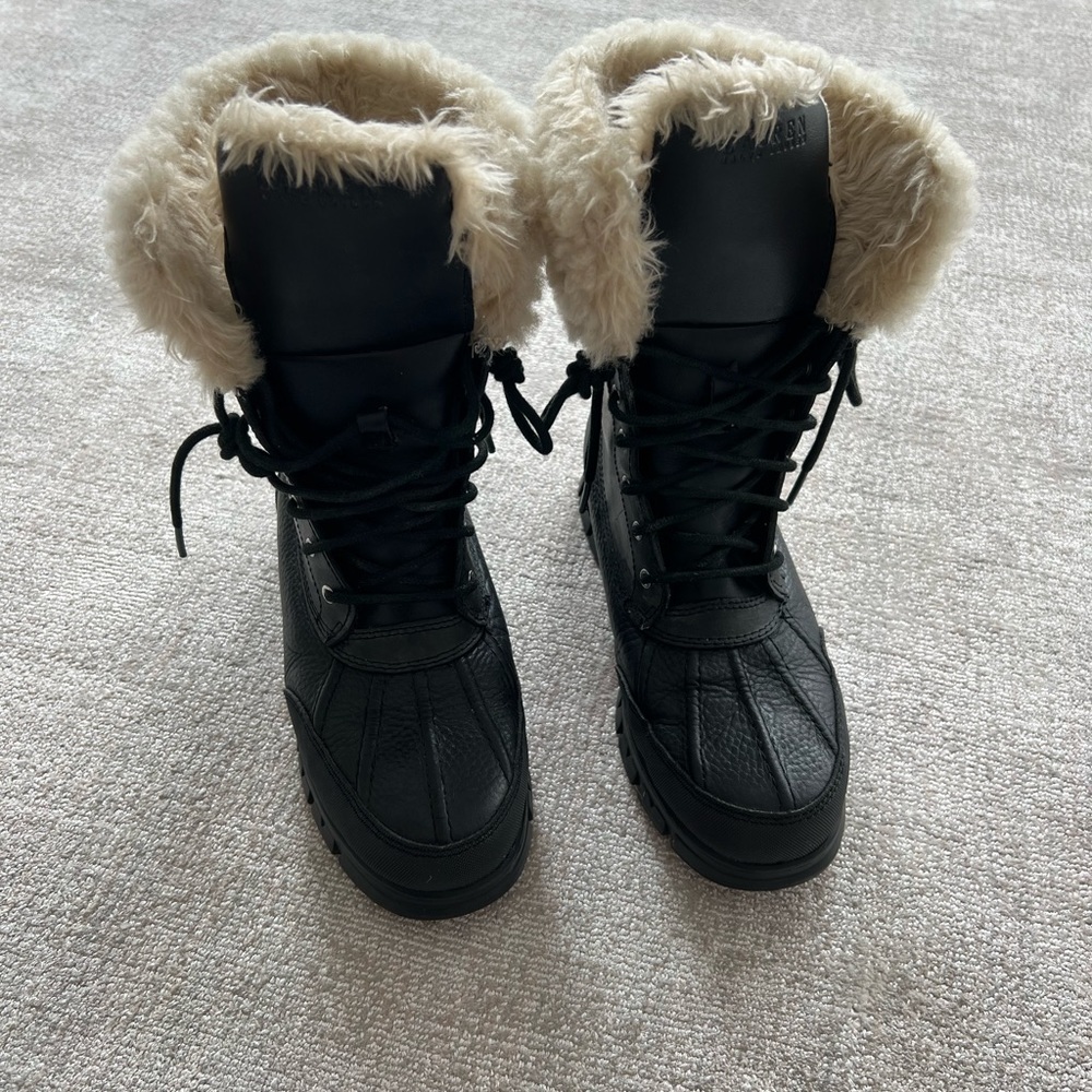 Lauren Ralph Lauren Quinta Black Cold-Weather Boots Women's Size 6